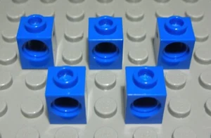 LEGO Technic Mattone Forato 1x1 Blu 5 Pezzo (1931#) - Picture 1 of 1