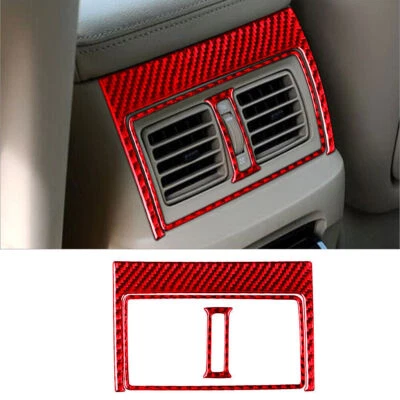 Cubierta de ventilación de aire central trasera de fibra de carbono roja 3 piezas para Lexus GS300/350/430 Foto 1 de 4