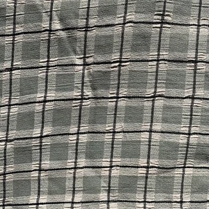Vintage 80s 90s Textural Rayon Plaid Specialty Fabric 120x54” - Picture 1 of 5