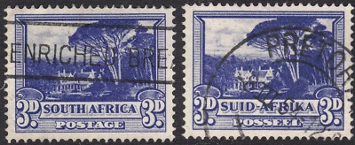 1933-54 South Africa - SC# 57d-57e - Groote Schuur - 2 Different Stamps - Used - Image 1 of 2