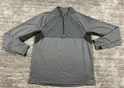 Champion Shirt Men Large Gray Longsleeve Quarter Zip Duo Dry Thumb Hole Athletic - Image 1 of 4
