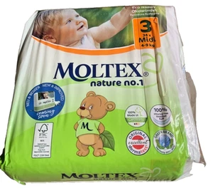 4er Pack Bio MOLTEX Nature No1 Peanuts Babywindeln Größe MIDI 3, 4-9kg 136 Stk. - Bild 1 von 7