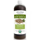 Velona Hemp Seed Oil USDA Certified Organic - 32 oz Unrefined Cold Pressed
