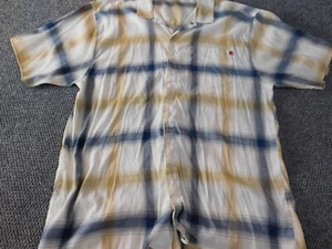 Ocean Pacific Mens Shirt Extra Large white plaid vintage button up classic - Picture 1 of 16