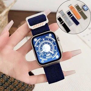Nylon Breathable Wide Replacement Strap for iWatch Series Ultra 10 9 5 3 1 SE  - Picture 1 of 10