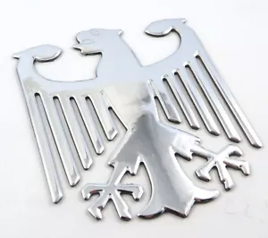 German Eagle Chrome finish decal emblem 3D sticker car bike 2.5" flexible - Bild 1 von 2