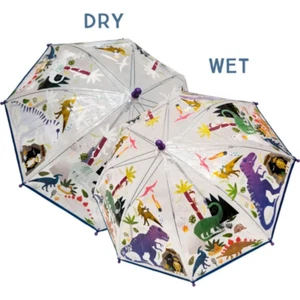 Child’s Transparent Color Changing Dino Umbrella by Floss and Rock - Picture 1 of 1