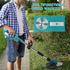 9 Inch Electric Lawn Mower High Power Low Noise Rechargeable Grass Trimmer - Picture 1 of 16