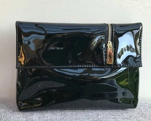 YSL Beauty Black Faux Patent Leather Makeup Cosmetics Bag / Prestige Pouch, NEW! - Picture 1 of 7