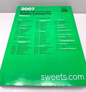 2007 McGRAW-HILL CONSTRUCTION SWEETS Wohnprodukte Quellenbuch SI - Bild 1 von 15