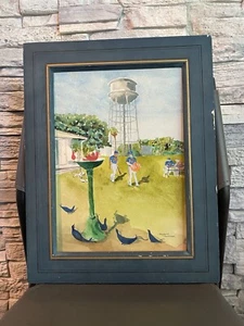 Ny Mets Watercolor Painting. Raymond Davidson. One Of A Kind Mets In Spring Trn - Picture 1 of 1