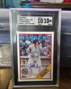 Josh Jung RC 2023 Topps Series 1 SGC GM 10 - 1988 On Card Auto Rangers Rookie - Picture 1 of 1