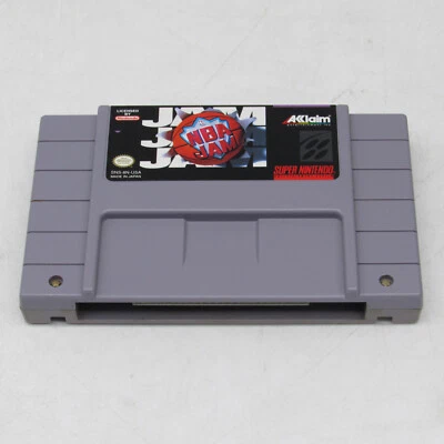 SNES NBA Jam Authentic Cartridge  Tested & Working Nintendo Acclaim 1993 - Image 1 of 3