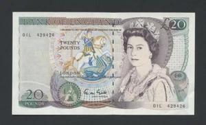 BANK OF ENGLAND £20 note 1988 01L-FIRST Gill QEII B355 AUNC Banknotes - Picture 1 of 4