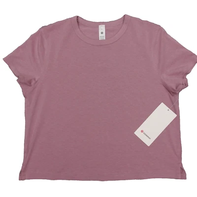 Nueva Camiseta Lululemon Talla 8 Calce Clásico Mezcla Algodón RSBL Rosa Rubor Rosa Foto 1 de 4