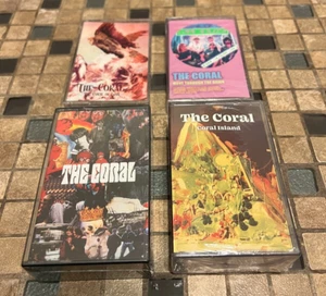 THE CORAL 4 Cassette Tape Lot Move Through The Dawn Curse Of Love Island S/T CS - Picture 1 of 3
