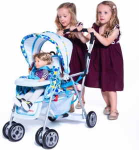 Toy Caboose Baby Doll Stroller Featuring Reclining Front Seat, Adjustable Footre - Picture 1 of 12