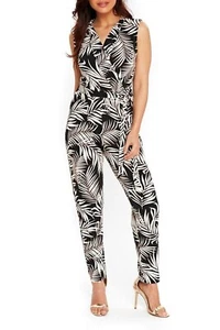 WALLIS Palm Print Jumpsuit, Surplice V-neck, Sleeveless, EURO 40 (US 8), NWT - Picture 1 of 7