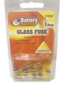 Battery Glass Fuse AGC Replacement 5 Piece Set Electrical Fuses Brand New - Picture 1 of 3