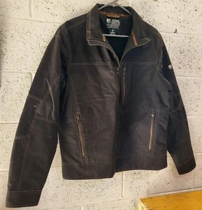 Kuhl Burr Jacke Herren mittelbraun/schwarz Vintage Patina Dye gefüttert durchgehender Reißverschluss. - Bild 1 von 16