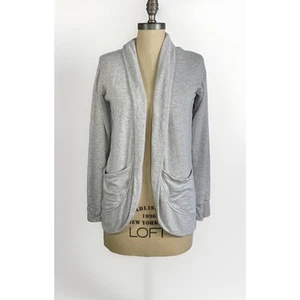 Athleta Girl Wrap 'N Roll Sweater Open Cardigan XXL (16) Youth Gray Knit Pockets - Picture 1 of 11