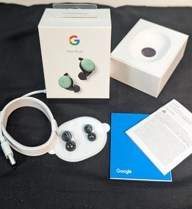 ** BOX ONLY** Google Pixel Buds Quite Mint W/manual, earbud tips charging cable - Picture 1 of 9