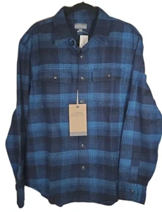 L.L.Bean Signature 1933 Chamois Stoffhemd Slim Fit Maritim Navy Herren L Neu - Bild 1 von 9