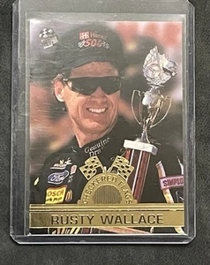 Rusty WALLACE 1995 Press Pass Checkered Flags Gold Foil Insert Card NASCAR CF8/8 - Picture 1 of 2
