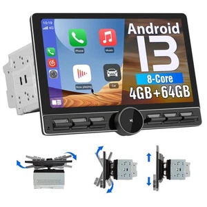 Android 13 8-Core 4GB+64GB Doppel DIN Autoradio, 10,6 Zoll abnehmbarer Schwimmer... - Bild 1 von 9