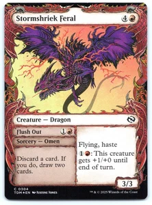 Stormshriek Feral (Showcase) FOIL - Tarkir: Dragonstorm - MTG - Near Mint - Picture 1 of 1