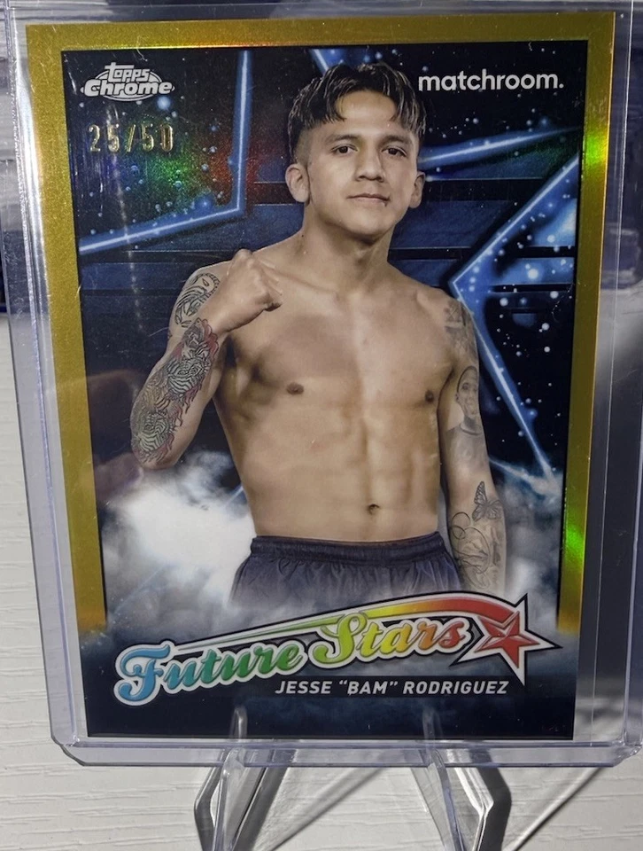 2024 Topps Chrome Boxing Future Stars #FS-3 Jesse "Bam" Rodriguez Gold /50 - Imagem 1 de 2