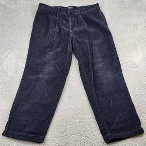 Vtg Dockers Corduroy Pants Mens 38x32 Navy Blue Straight Pockets Casual Business - Picture 1 of 10