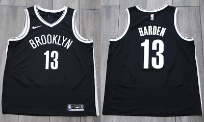 TAMANHO 52 JAMES HARDEN CAMISA MASCULINA NIKE SWINGMAN BROOKLYN NETS PRETA ORIGINAL - Imagem 1 de 4