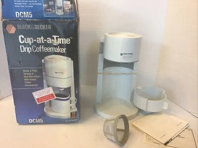 Vintage Black & Decker Cup-at-a-Time Drip Coffeemaker Model DCM5 New Opened Box - Image 1 of 4
