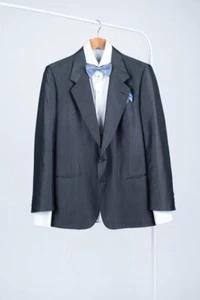 Valentino Grey Silk Blazer Jacket, US 40R, EU 50R - Picture 1 of 8
