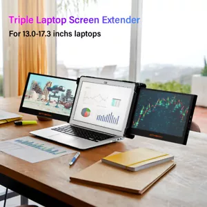 Dual Triple Tragbarer Monitor für Laptop 13-17.3" Extender Monitor Bildschirm DE - Bild 1 von 24