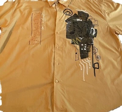 Camisa de manga larga amarilla Miskeen 3xl para hombre Foto 1 de 4