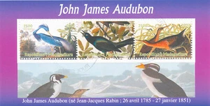 Madagascar 2022 CTO Birds on Stamps John James Audubon Art Ornithology 3v M/S II - Picture 1 of 1