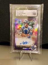 2017 Bowman Draft 1st Chrome Autograph- MJ Melendez Purple Refractor /250