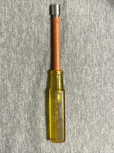 Vtg Underline Snap On ND 109 USA 9/32 Nut Driver SAE 6 Pt Clear Yellow Handle - Bild 1 von 11