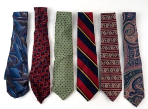 Geoffrey Beene Men's Silk Necktie Geometric Pattern Multicolor Lot of 5 - Picture 1 of 7