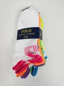 POLO RALPH LAUREN Women's 6-Pack Double Tab Ankle Socks Low-Cut Socks - Picture 1 of 7