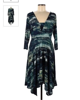 Платье Simply Vera Vera Wang Nocturne размер S разноцветное абстрактный дизайн с длинным рукавом - Изображение 1 из 4