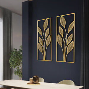 Autumn Sale! Luxury Art Deco Gold Nordic Metal Leaf Wall Hanging Art