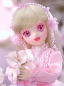 Muñeca 1/6 BJD bola desnuda cuerpo articulado orejas de elfo ojos maquillaje facial dibujos animados niñas regalo - Imagen 1 de 10