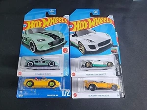 HOT WHEELS Mazda MX-5 Miata,(yellow/Green) '15 JAGUAR F-Type Project 7(ALOT OF 4 - Picture 1 of 18