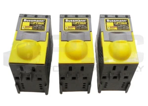 LOTTO DI 3 BLOCCHI FUSIBILI BUSSMANN OPM-1038R 30A 600V - Foto 1 di 8