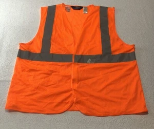 Orange Safety Reflective Vest Walls Work Wear Materials Class 2 Men Size XL - Picture 1 of 5