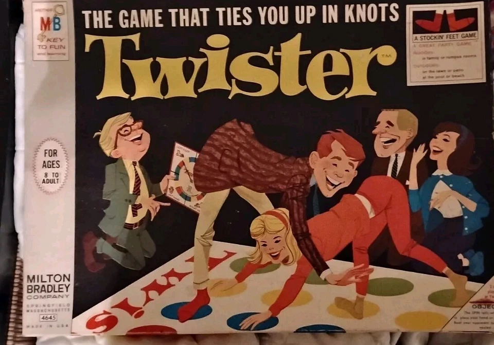 Vintage - Jogo Twister - 1966 Milton Bradley - Todo Original - Imagem 1 de 1