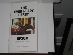 1989 Official Epsom Horse Racing Ever Ready Derby Stakes Race Card - Bild 1 von 4